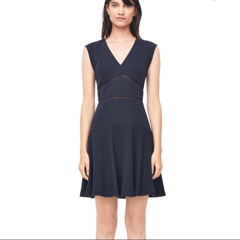 Rebecca Taylor 100% Cotton Black Fit &Flare Cutout The Taylor Dress NWT Size 10